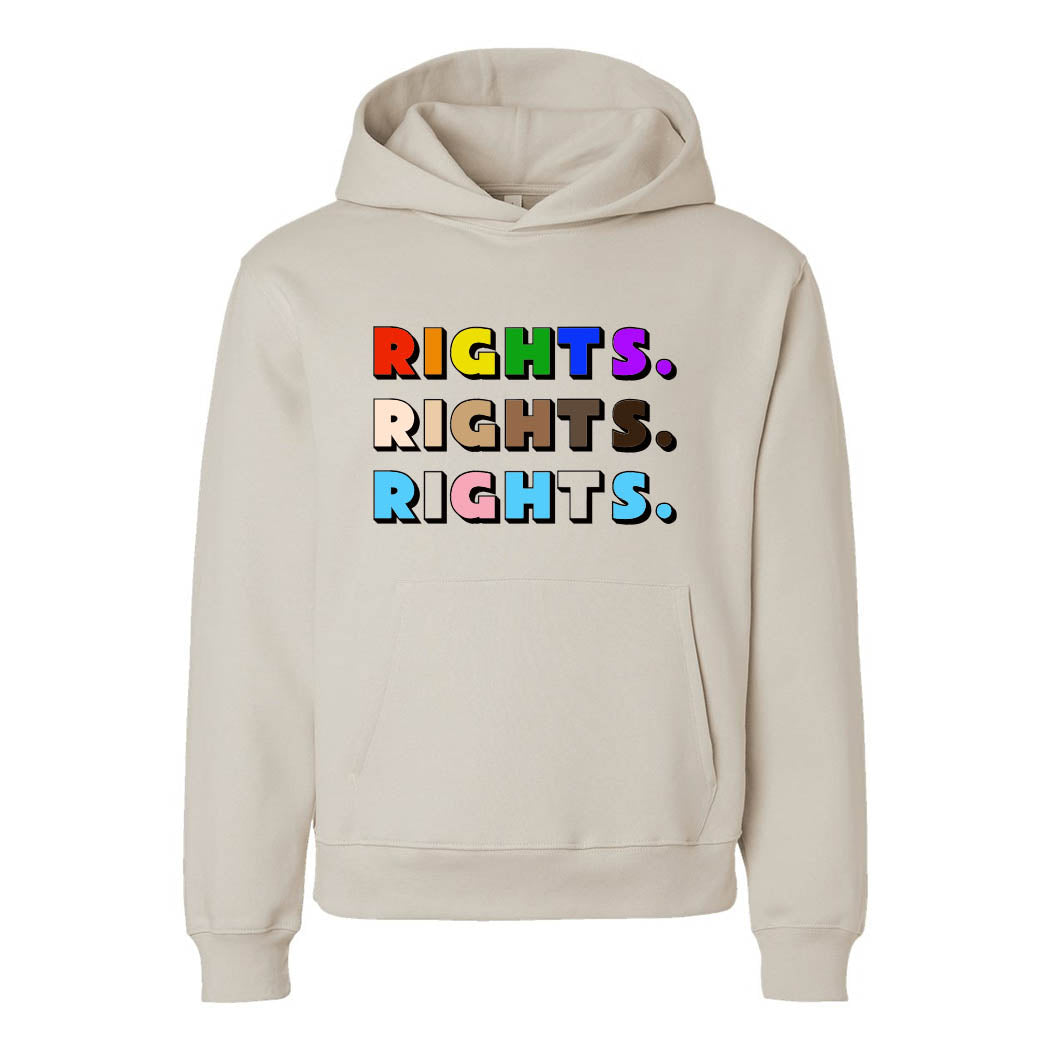 Rights Rights Rights ~ Heavyweight Hoodie ~ humanKIND-dust