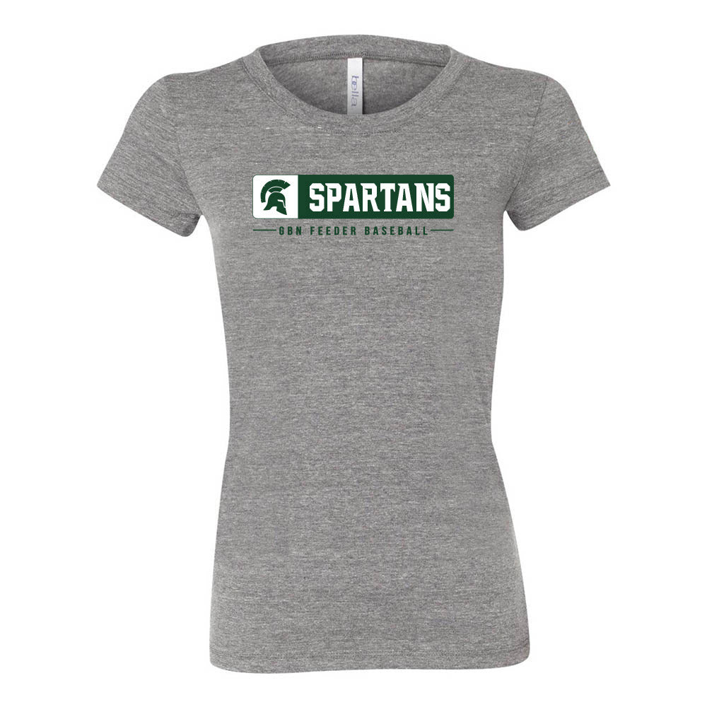 SPARTANS MASCOT TRIBLEND TEE ~ SPARTANS BASEBALL ~ youth, women's & adult ~ classic fit-