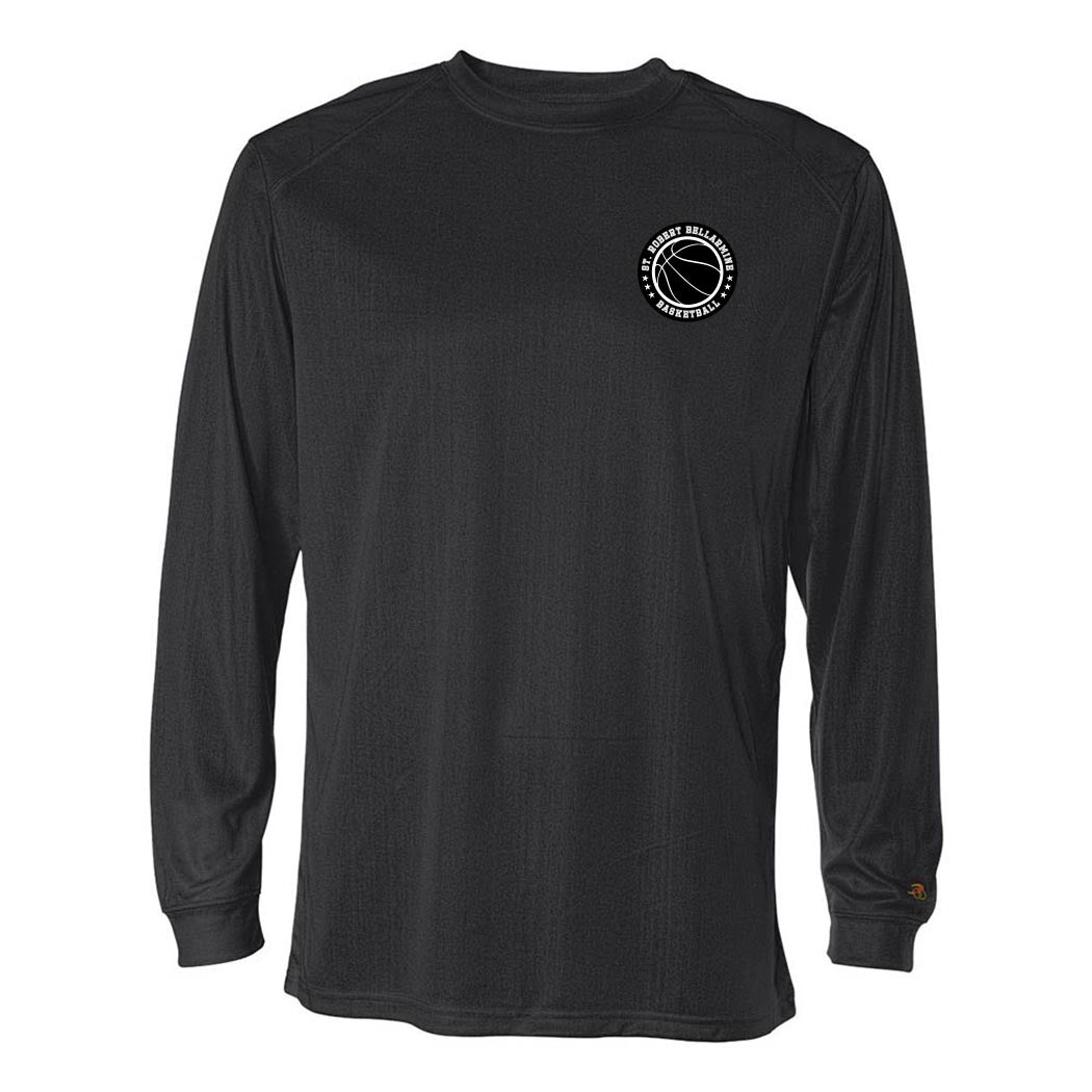 Basketball Badge ~ Long Sleeve Performance T-Shirt ~ St. Robert Bellarmine Academy