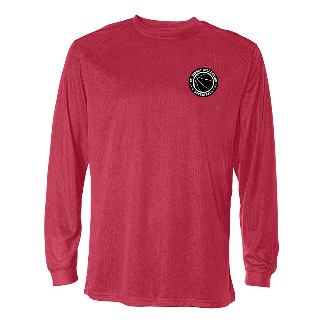 Basketball Badge ~ Long Sleeve Performance T-Shirt ~ St. Robert Bellarmine Academy