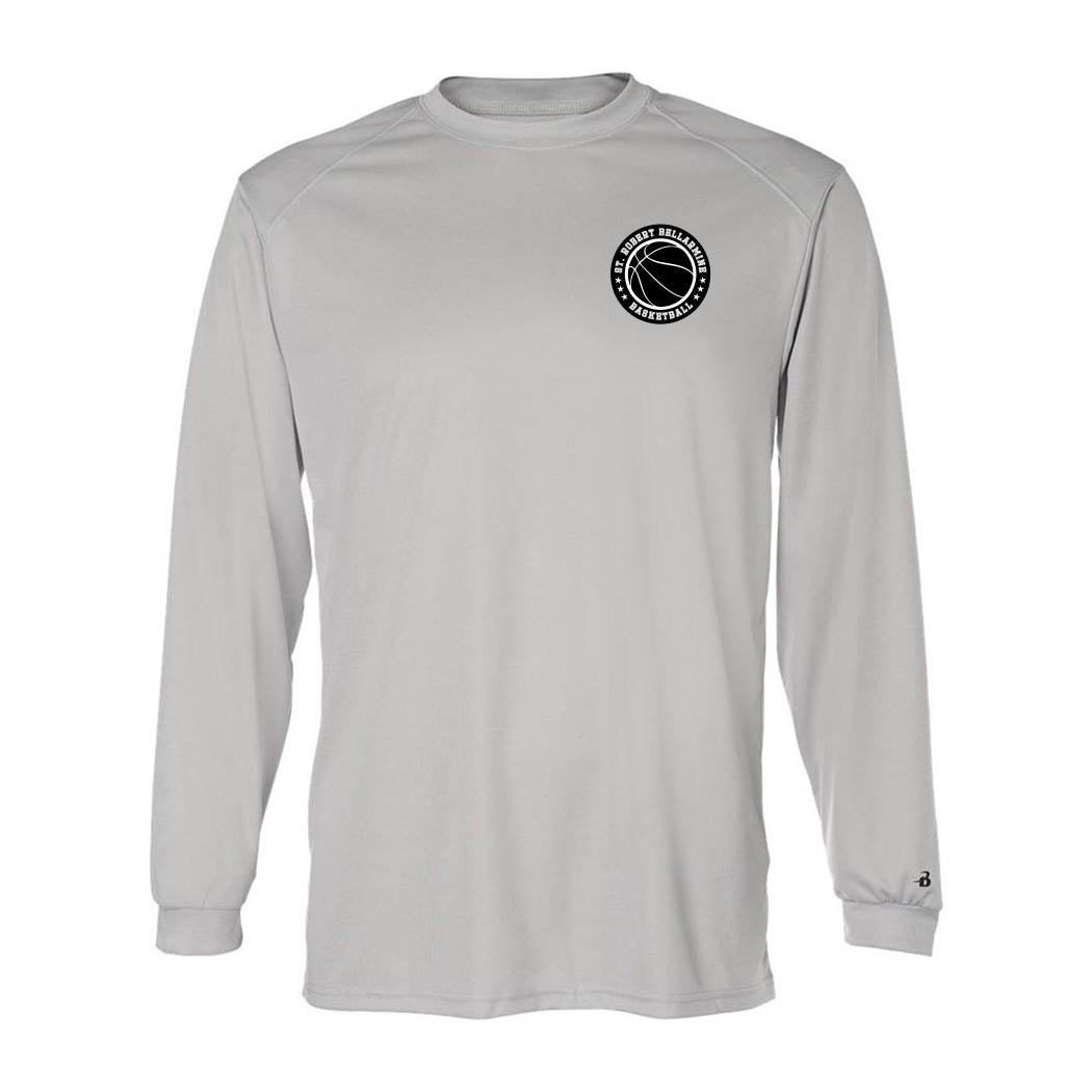 Basketball Badge ~ Long Sleeve Performance T-Shirt ~ St. Robert Bellarmine Academy