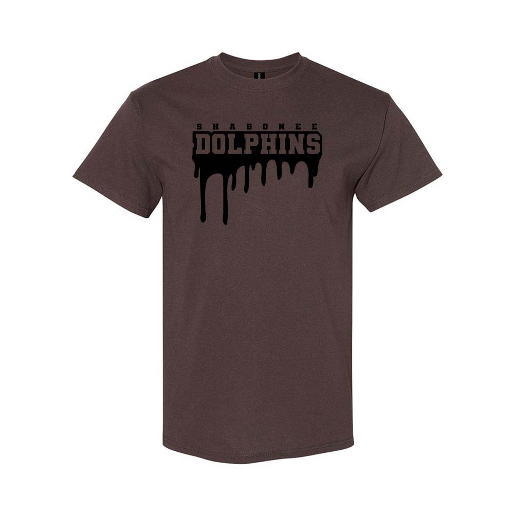 Dolphins Drip ~ Cotton T-Shirt ~ Shabonee Elementary School