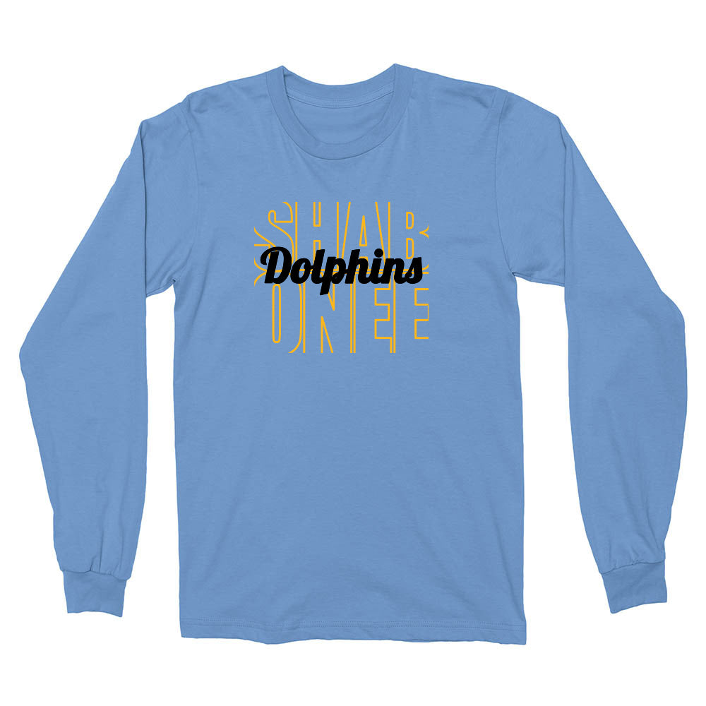 Shabonee Dolphins ~ Cotton Long Sleeve T-Shirt ~ Shabonee Elementary School