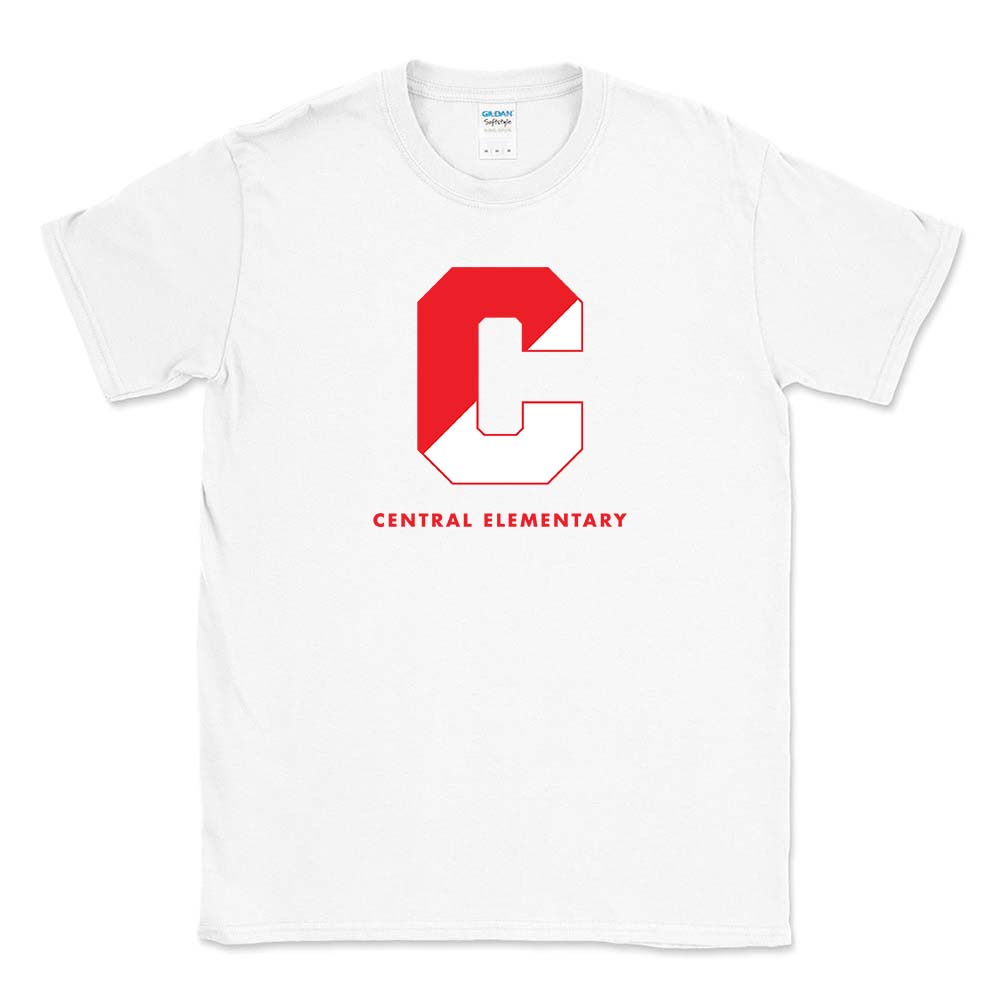 Split C ~ Cotton T-Shirt ~ Central Elementary School - Wilmette