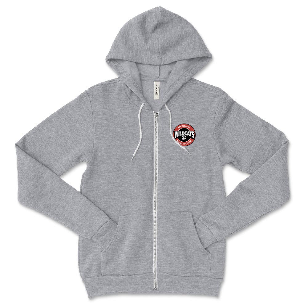 School Logo ~ Zip Hoodie ~ Springman Middle School
