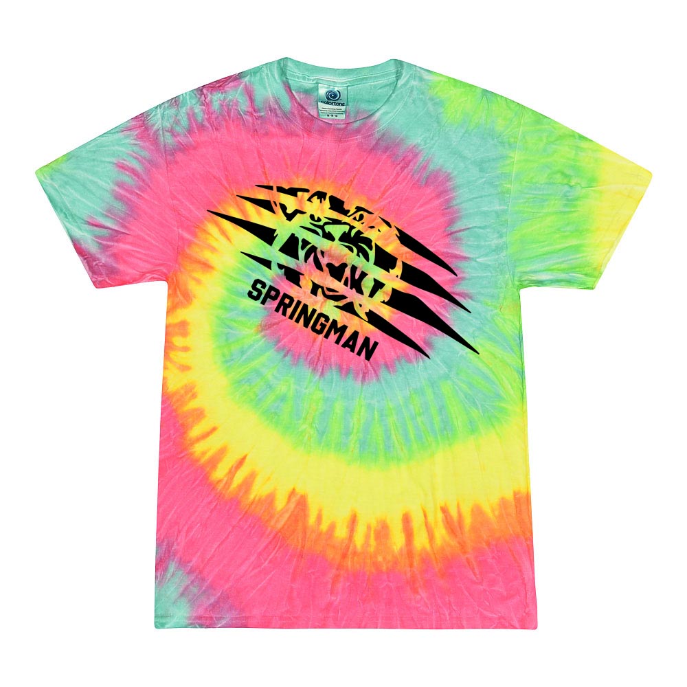 Torn Mascot ~ Tie-Dye T-Shirt ~ Springman Middle School