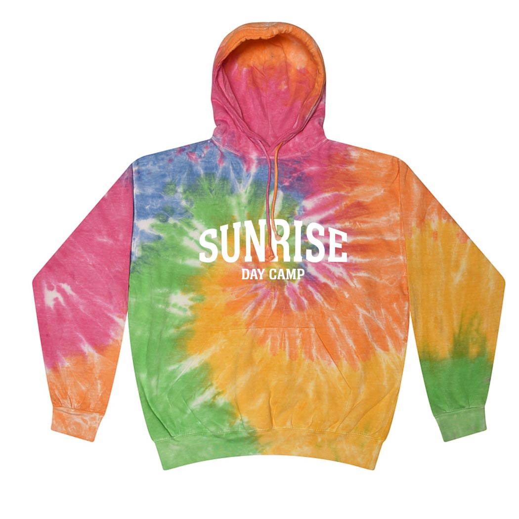 Sunrise Arch ~ Tie Dye Hoodie ~ Sunrise Day Camp - Chicago