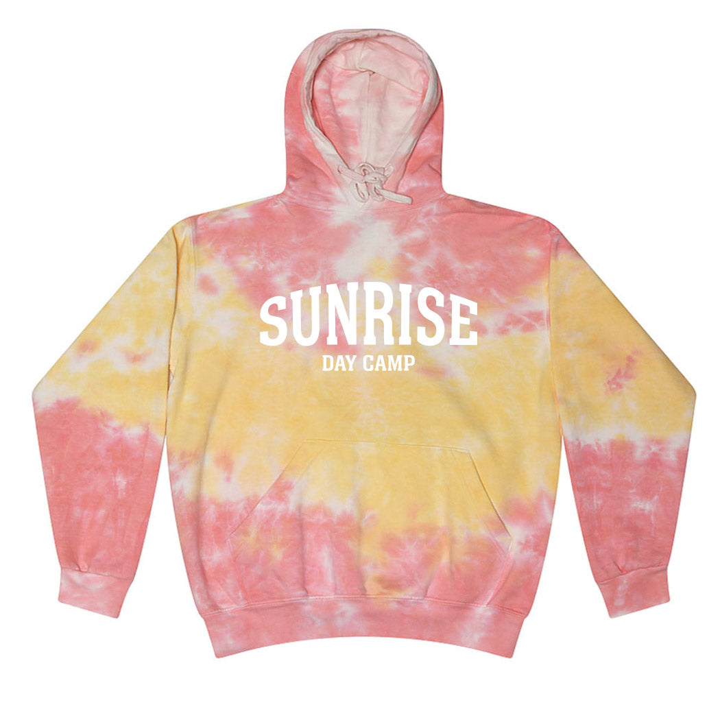 Sunrise Arch ~ Tie Dye Hoodie ~ Sunrise Day Camp - Chicago