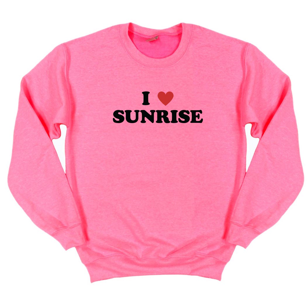 I Heart Sunrise ~ Crewneck Sweatshirt ~ Sunrise Day Camp - Chicago