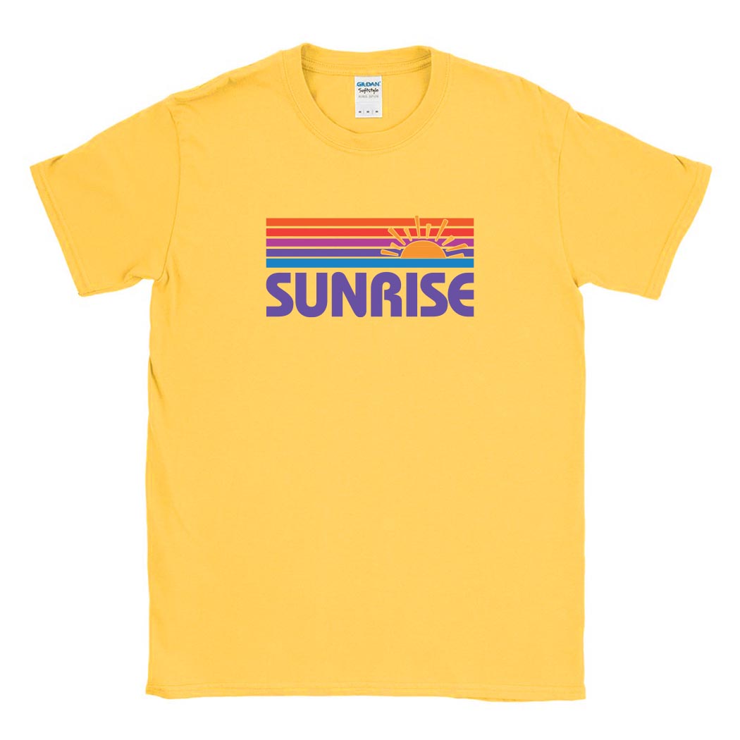 Sunrise Stripes ~ Cotton T-Shirt ~ Sunrise Day Camp - Chicago