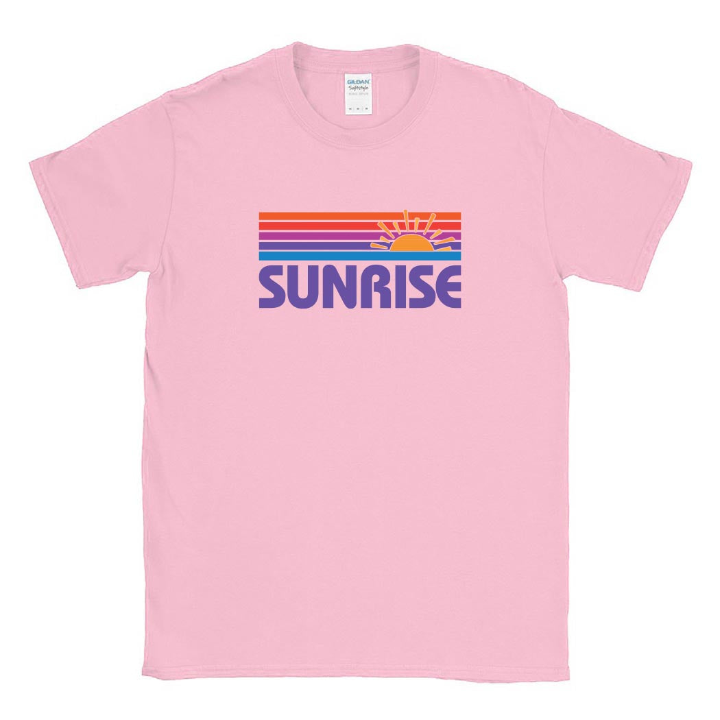 Sunrise Stripes ~ Cotton T-Shirt ~ Sunrise Day Camp - Chicago