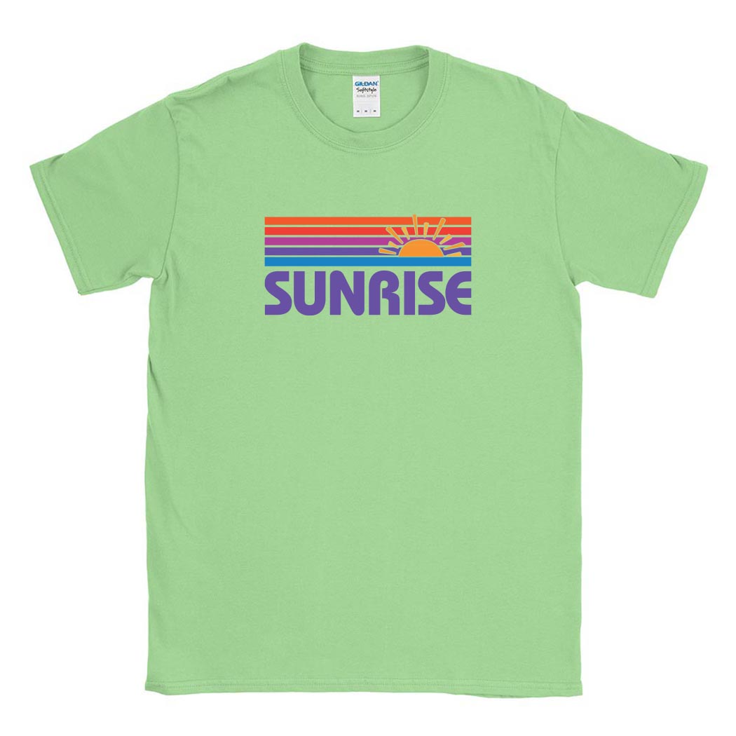 Sunrise Stripes ~ Cotton T-Shirt ~ Sunrise Day Camp - Chicago