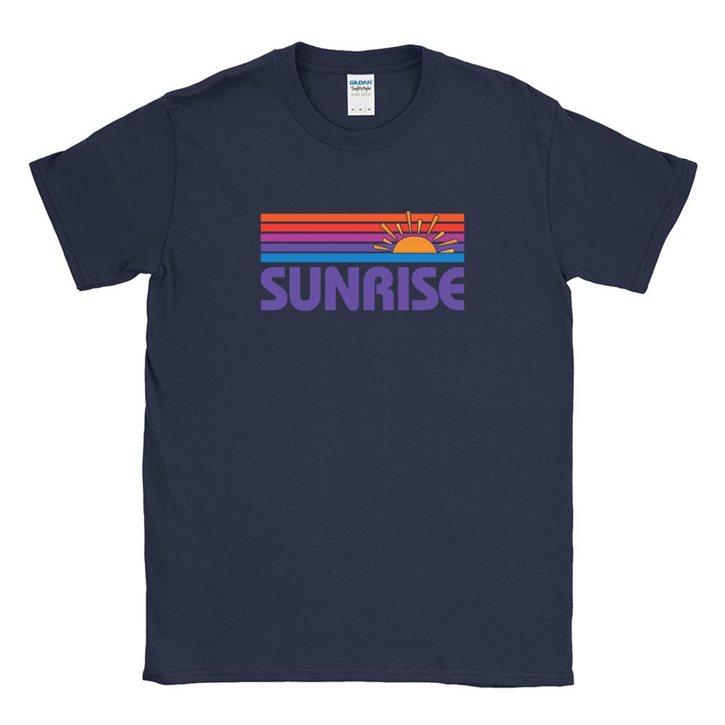 Sunrise Stripes ~ Cotton T-Shirt ~ Sunrise Day Camp - Chicago