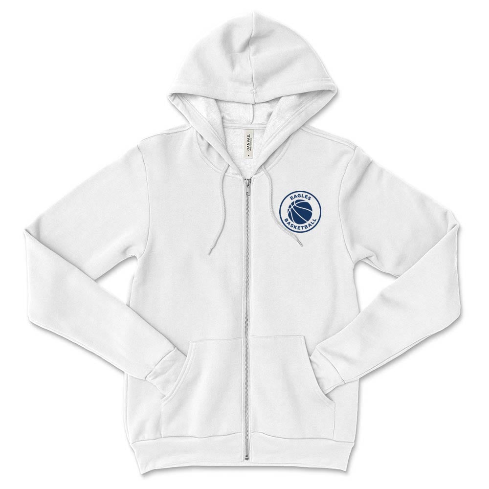 Basketball Logo Circle ~ Zip Hoodie ~ Sunset Ridge Middle School