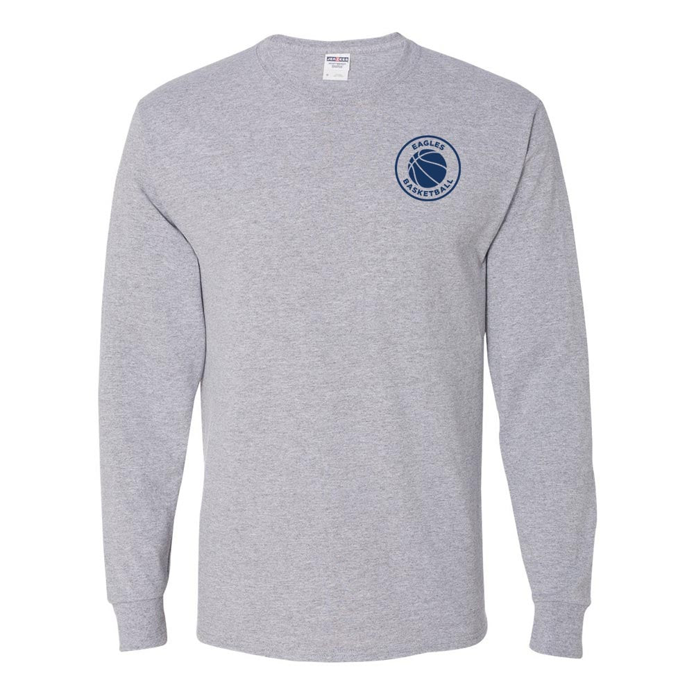 BASKETBALL DRI POWER LONG SLEEVE TEE ~ SUNSET RIDGE SCHOOL ~ youth & adult ~ classic fit