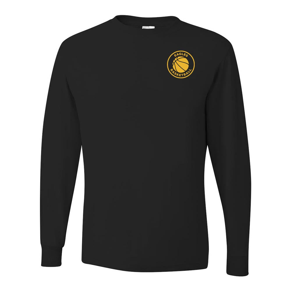 BASKETBALL DRI POWER LONG SLEEVE TEE ~ SUNSET RIDGE SCHOOL ~ youth & adult ~ classic fit
