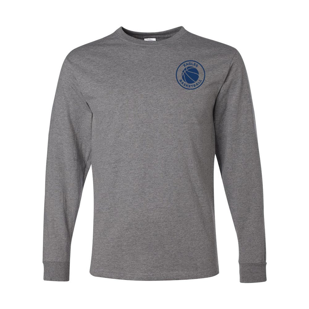 BASKETBALL DRI POWER LONG SLEEVE TEE ~ SUNSET RIDGE SCHOOL ~ youth & adult ~ classic fit