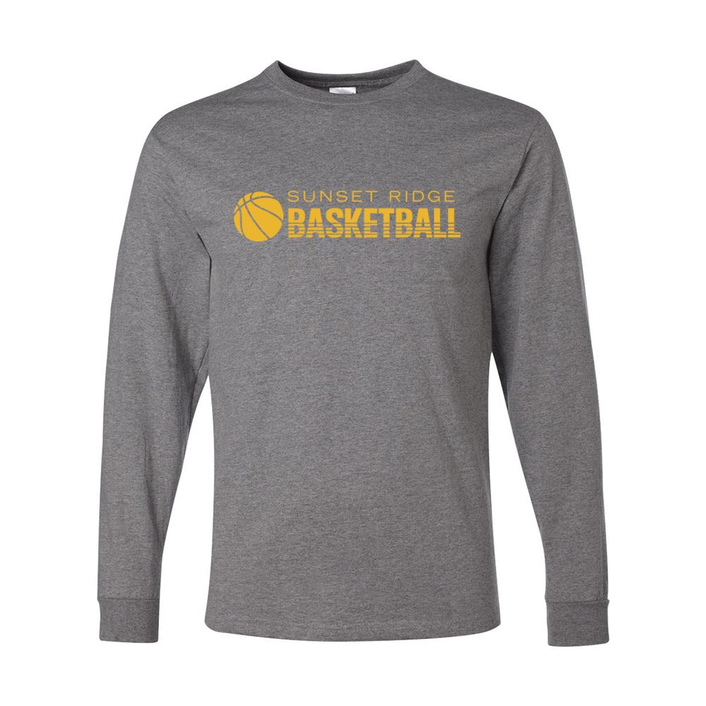 Basketball Stripes ~ 50/50 Long Sleeve T-Shirt ~ Sunset Ridge Middle School