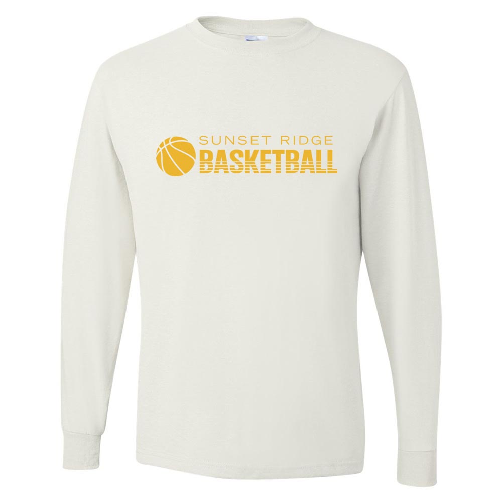 Basketball Stripes ~ 50/50 Long Sleeve T-Shirt ~ Sunset Ridge Middle School