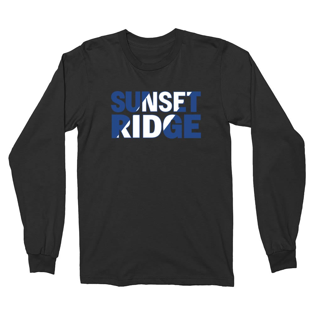 SUNSET RIDGE SPLIT LONG SLEEVE TEE ~ SUNSET RIDGE ~ youth and adult ~ boxy fit