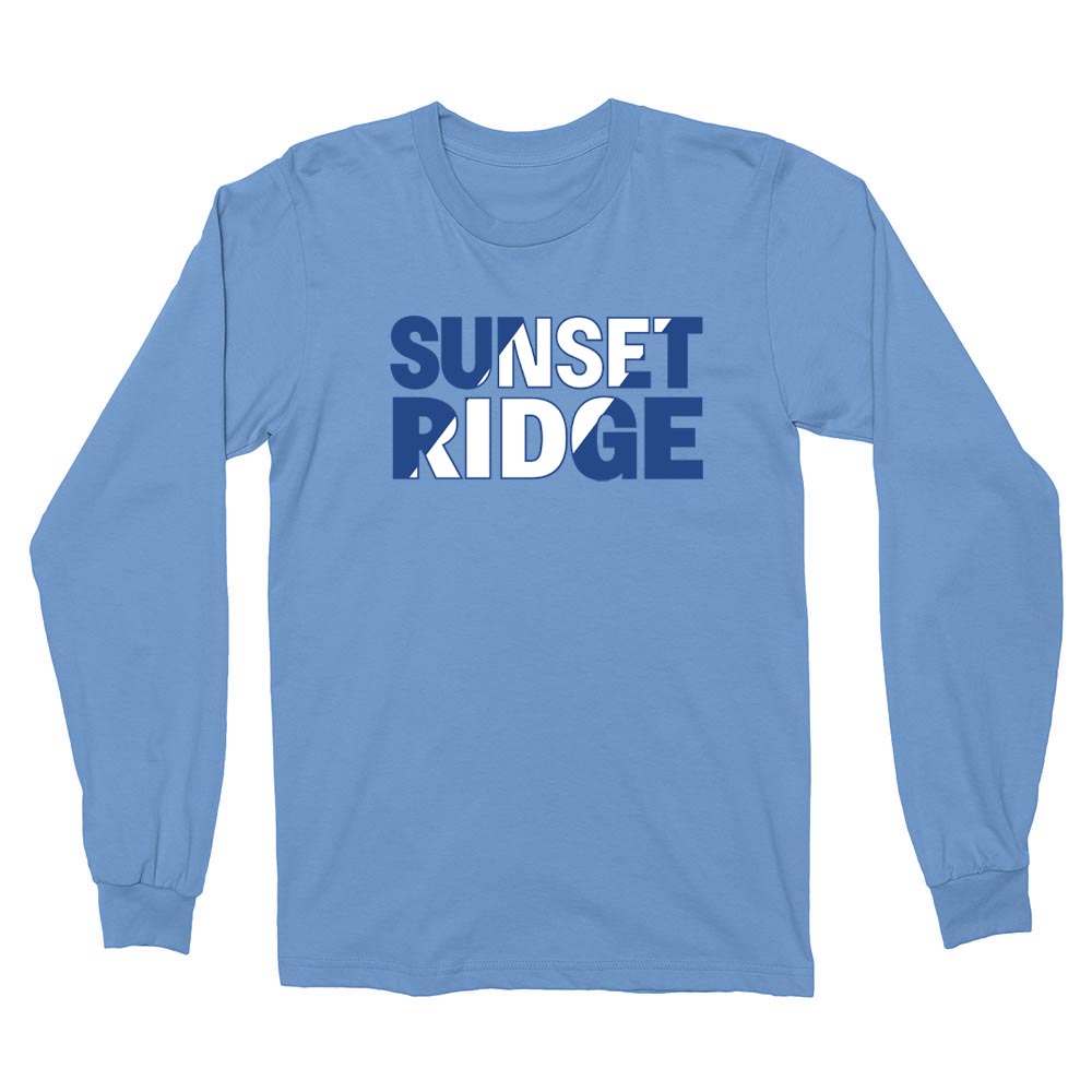 SPLIT SUNSET RIDGE LONG SLEEVE TEE ~ SUNSET RIDGE SCHOOL ~ youth & adult ~ classic unisex fit
