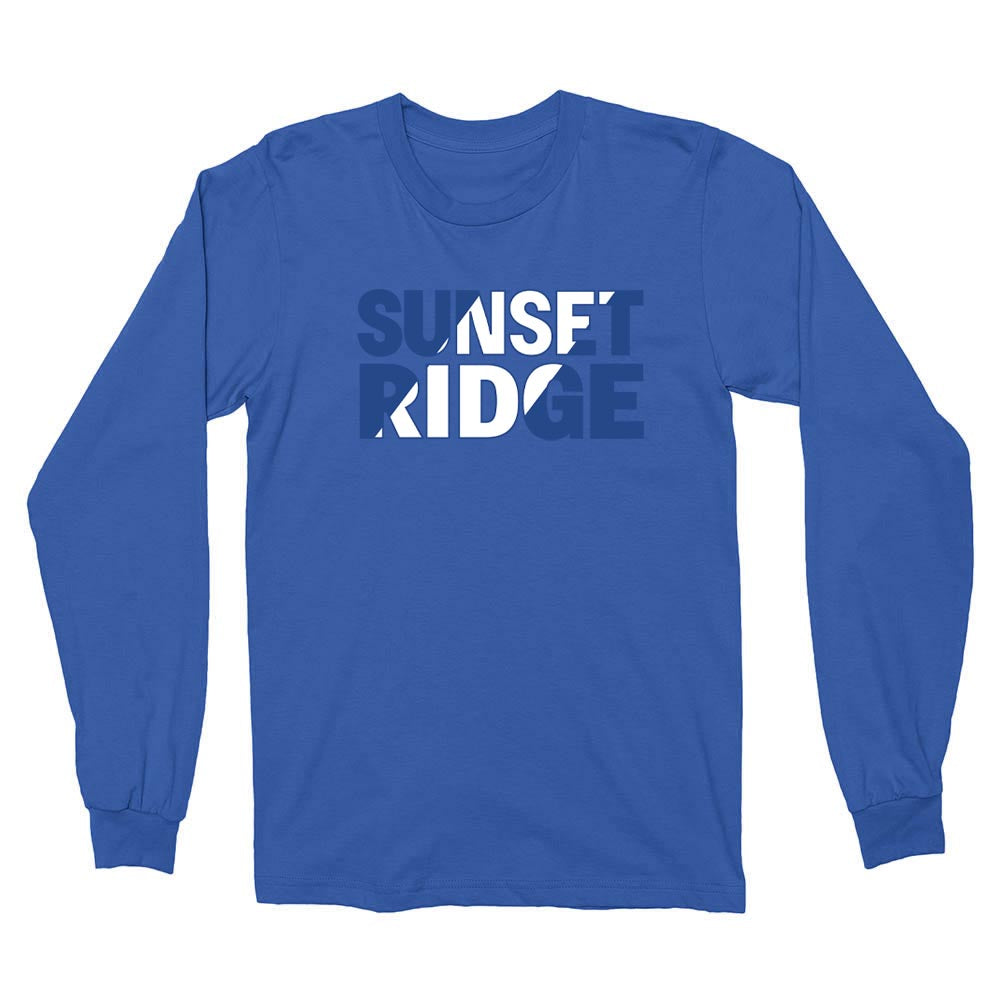 SPLIT SUNSET RIDGE LONG SLEEVE TEE ~ SUNSET RIDGE SCHOOL ~ youth & adult ~ classic unisex fit