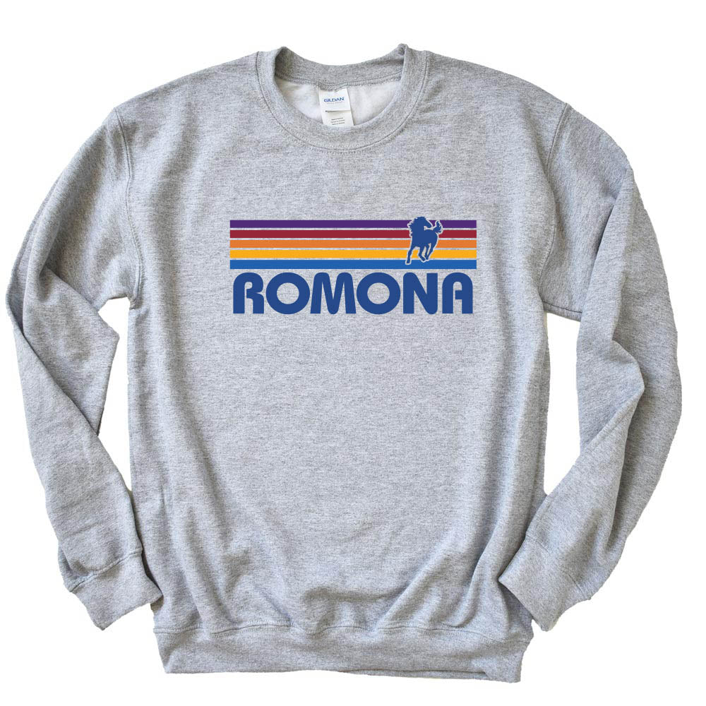 Sunset Stripes ~ Crewneck Sweatshirt ~ Romona Elementary School