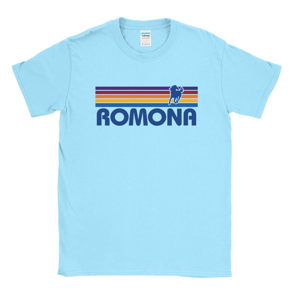 Sunset Stripes ~ Cotton T-Shirt ~ Romona Elementary School