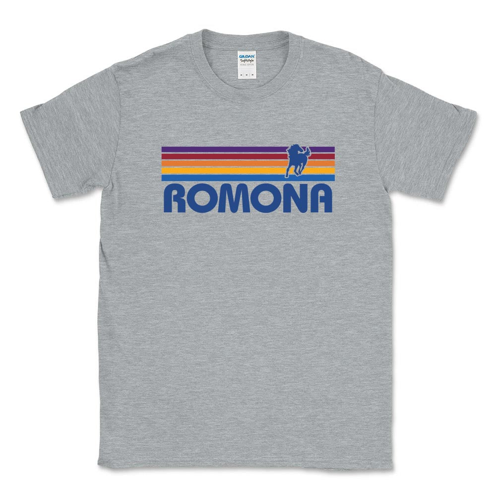 Sunset Stripes ~ Cotton T-Shirt ~ Romona Elementary School