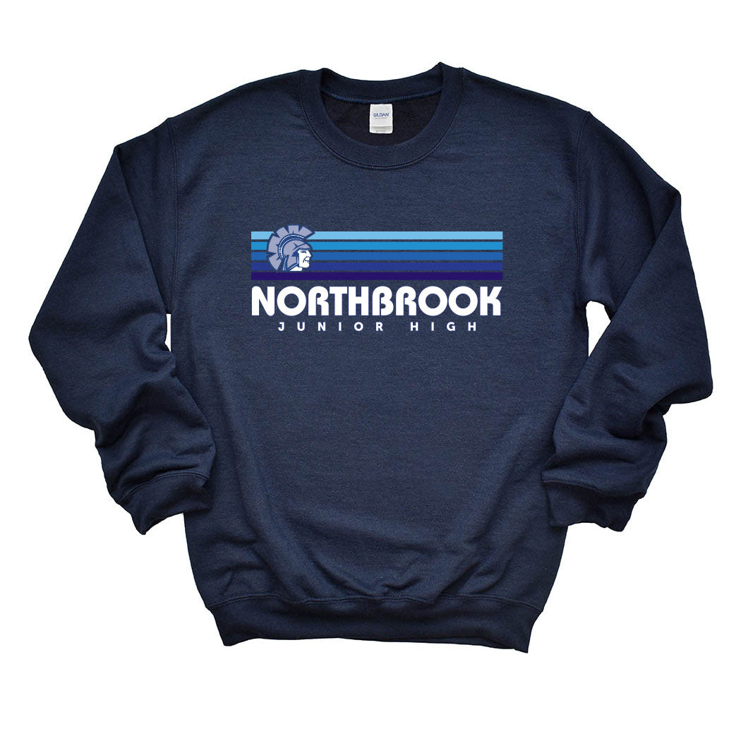 Sunset Stripes ~ Crewneck Sweatshirt ~ Northbrook Junior High School