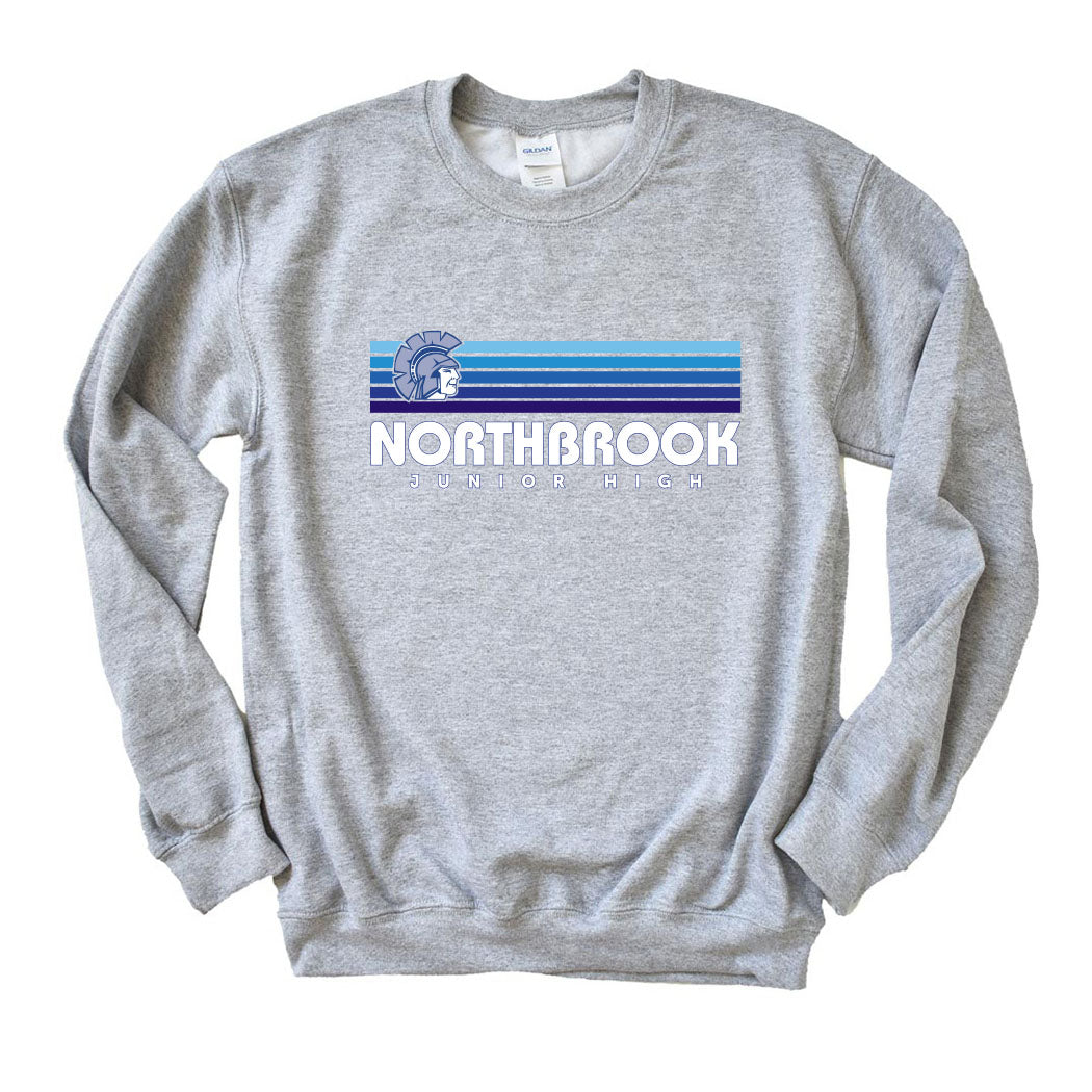 Sunset Stripes ~ Crewneck Sweatshirt ~ Northbrook Junior High School