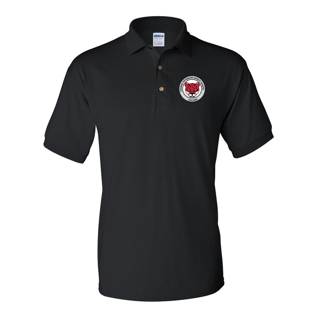 School Logo ~ 50/50 Polo ~ Thomas Jefferson Middle School
