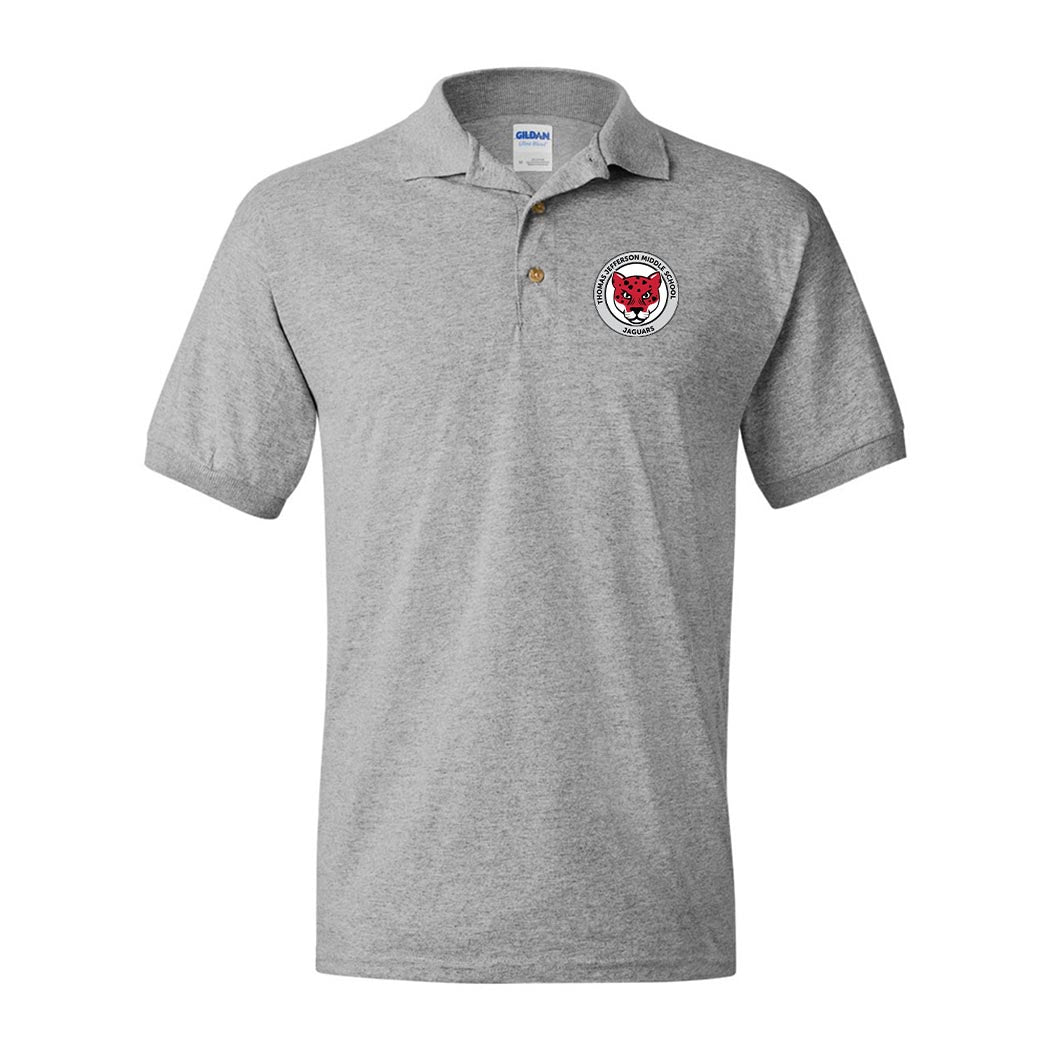 School Logo ~ 50/50 Polo ~ Thomas Jefferson Middle School