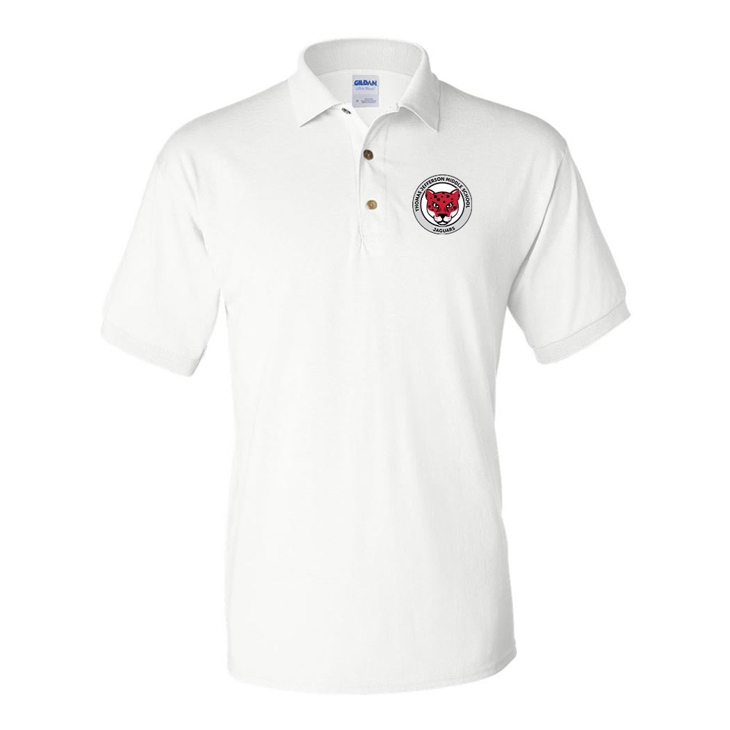 School Logo ~ 50/50 Polo ~ Thomas Jefferson Middle School