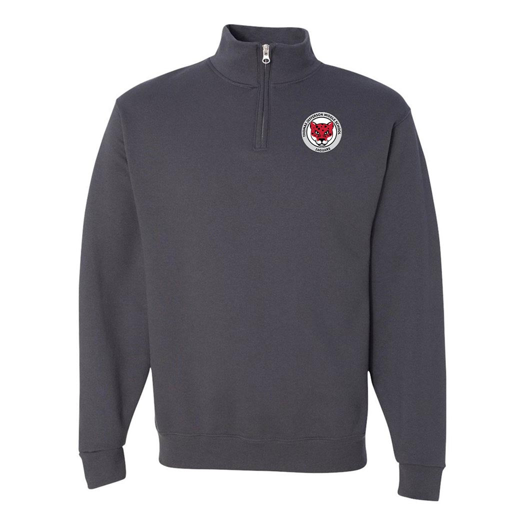 School Logo ~ Quarter Zip Sweatshirt ~ Thomas Jefferson Middle School