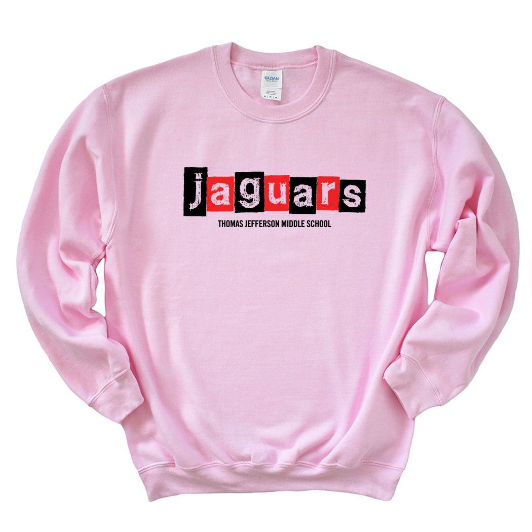 Jaguars Scribble ~ Crewneck Sweatshirt ~ Thomas Jefferson Middle School