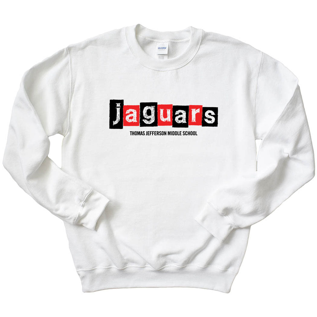 Jaguars Scribble ~ Crewneck Sweatshirt ~ Thomas Jefferson Middle School