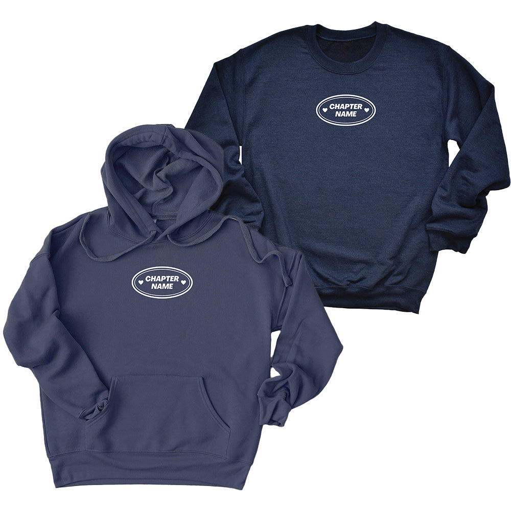 Custom Chapter Trendsetter Set ~ Dropshoulder Crewneck or Hoodie ~ BBYO GMR