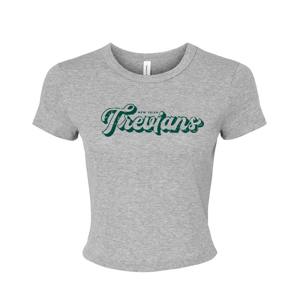 Trevians Vintage Script ~ Micro Rib Baby Tee ~ New Trier High School