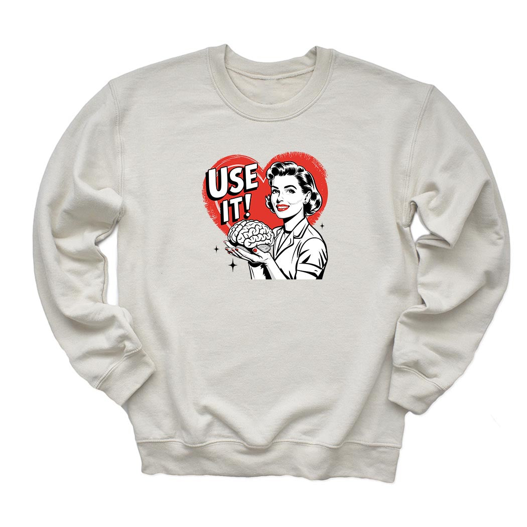 Use It! ~ Crewneck Sweatshirt ~ humanKIND-heather dust