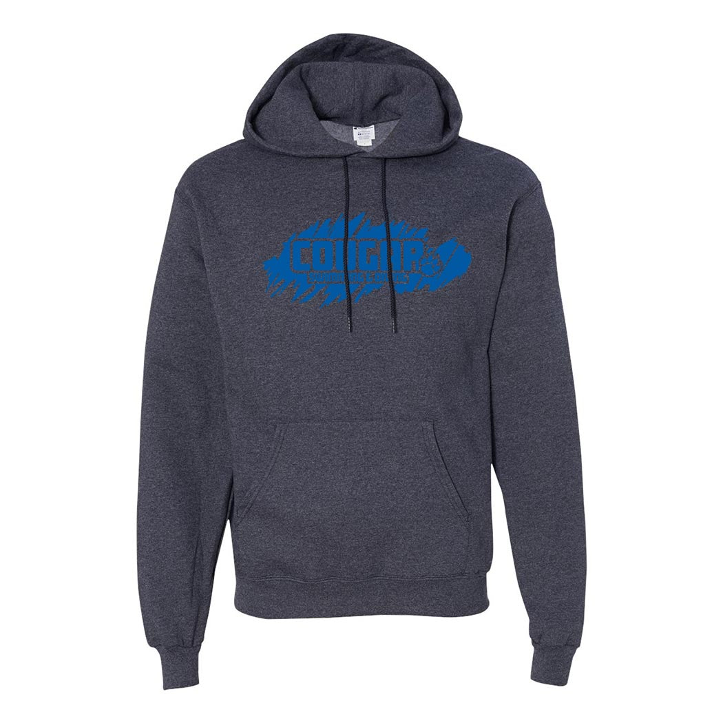 Cougar Head ~ Powerblend Hoodie ~ Vernon Hills High School Swim & Dive