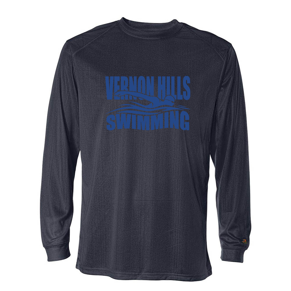 Vernon Hills Swimming ~ Performance Long Sleeve T-Shirt ~ Vernon Hills High School Swim & Dive