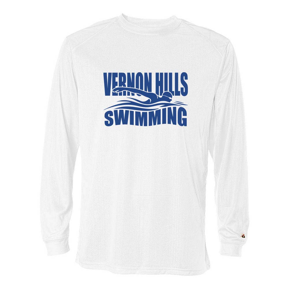 Vernon Hills Swimming ~ Performance Long Sleeve T-Shirt ~ Vernon Hills High School Swim & Dive
