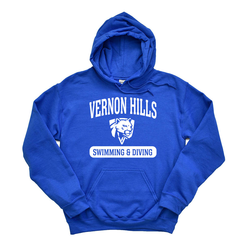 HOODIE ~ VERNON HILLS HIGH SCHOOL SWIMMING & DIVING ~ youth & adult ~  classic fit