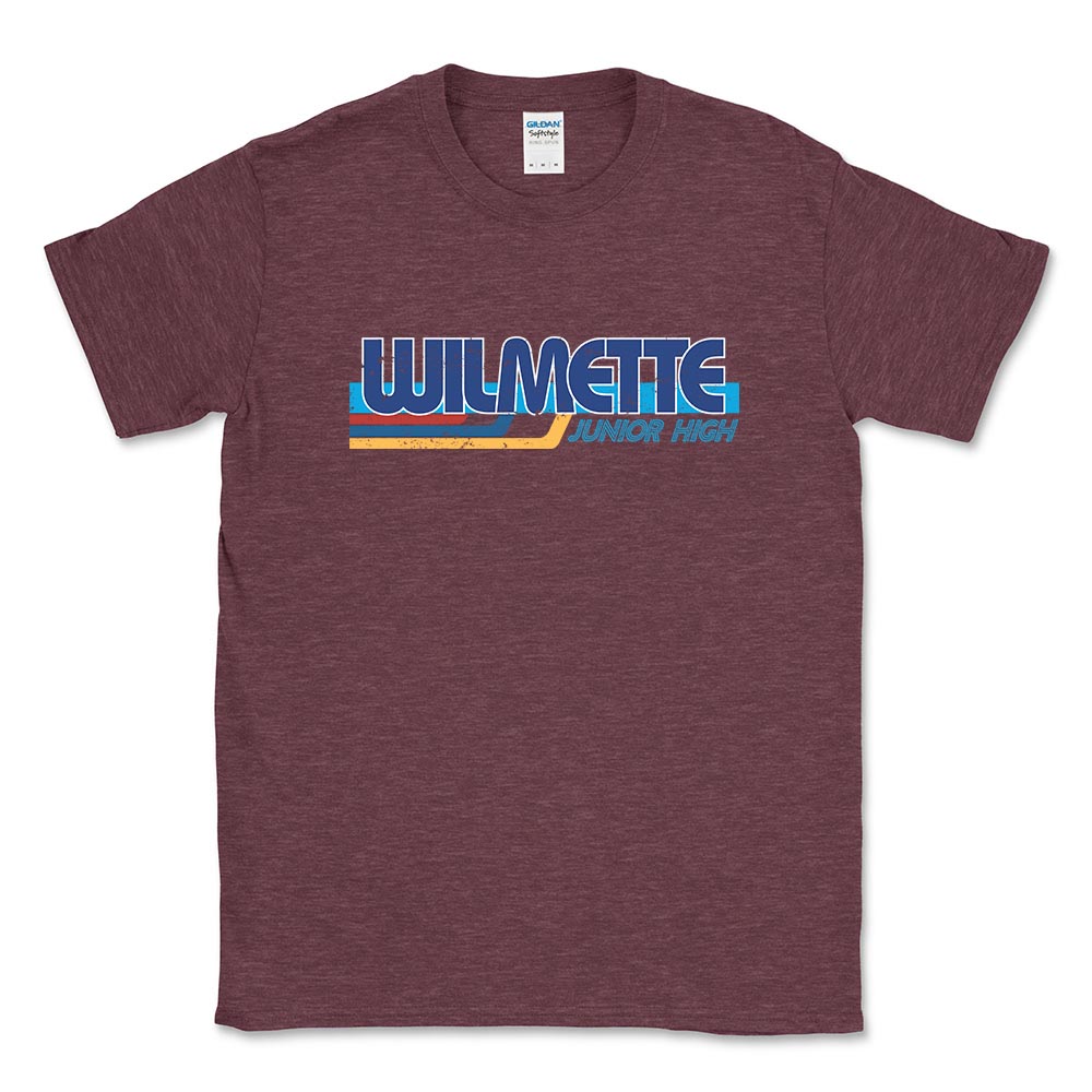 Vintage Stripes ~ Cotton T-Shirt ~ Wilmette Junior High School