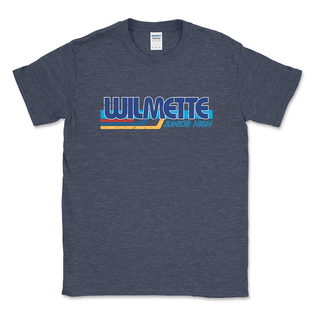 Vintage Stripes ~ Cotton T-Shirt ~ Wilmette Junior High School