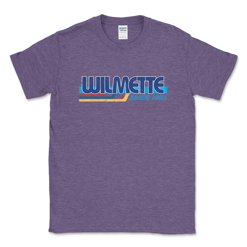 Vintage Stripes ~ Cotton T-Shirt ~ Wilmette Junior High School