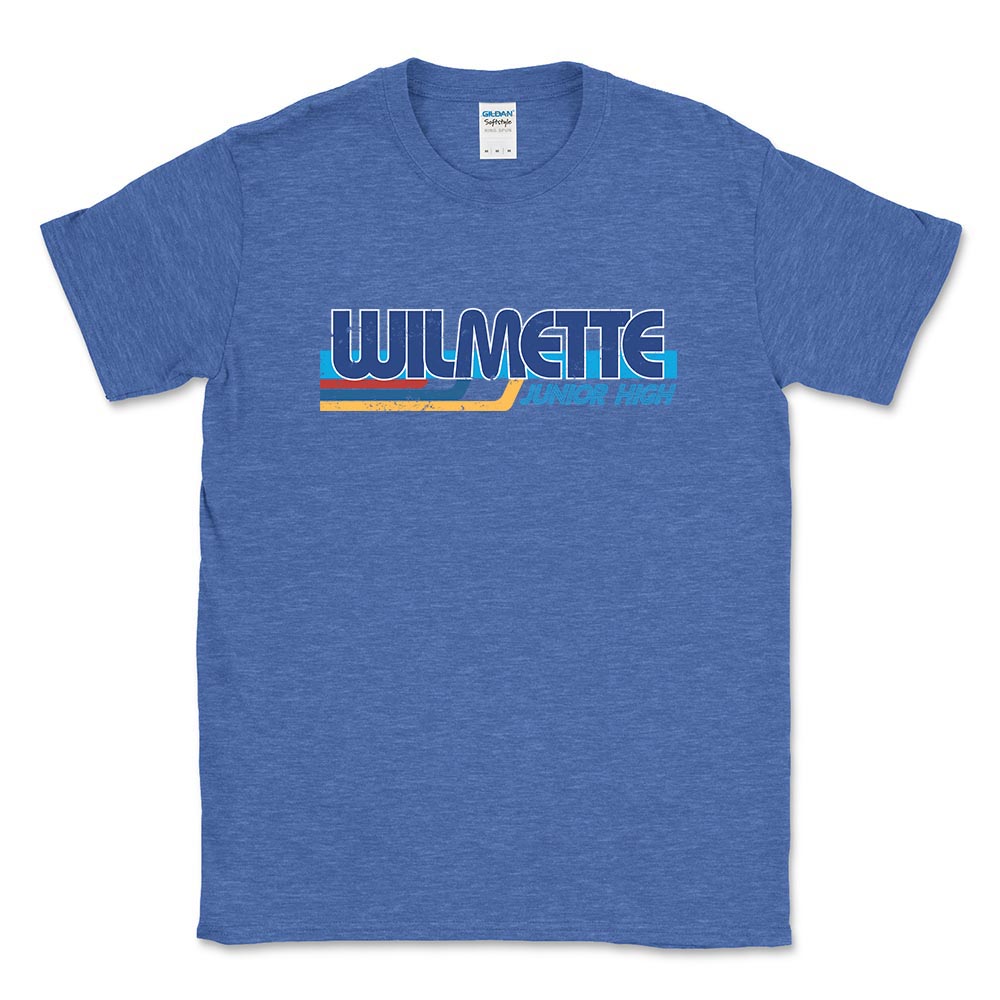 Vintage Stripes ~ Cotton T-Shirt ~ Wilmette Junior High School
