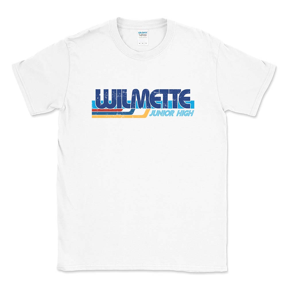 Vintage Stripes ~ Cotton T-Shirt ~ Wilmette Junior High School