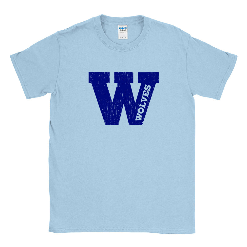 W - Wolves ~ Cotton T-Shirt ~ Wilmette Junior High School